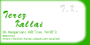 terez kallai business card